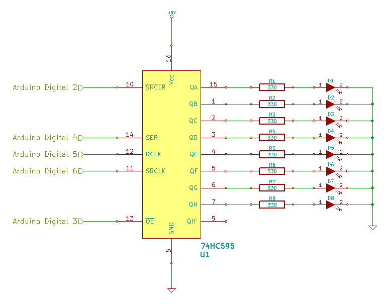 Shift Register with CLEAR and OE Connected