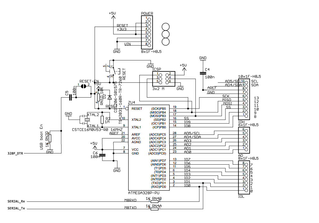 Плата arduino uno схема